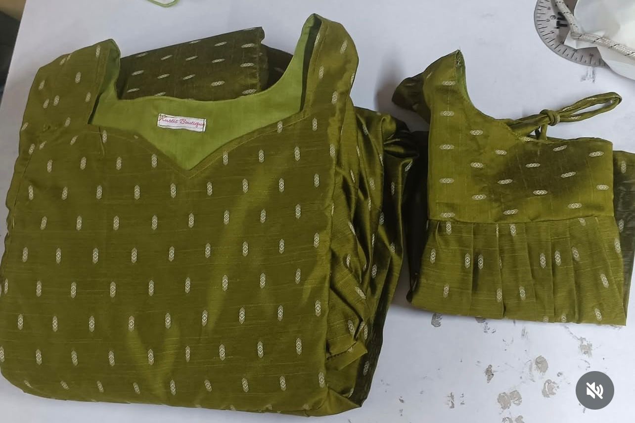 Raw silk coord set and Maxi - Image 3