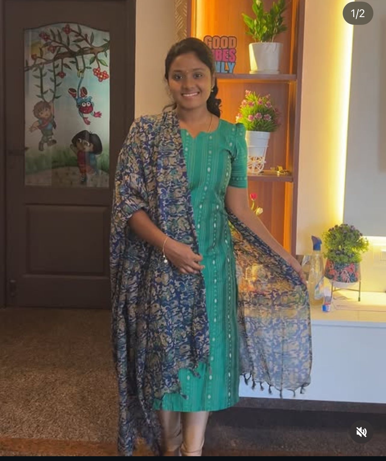 Green Raw silk set💚 - Image 3