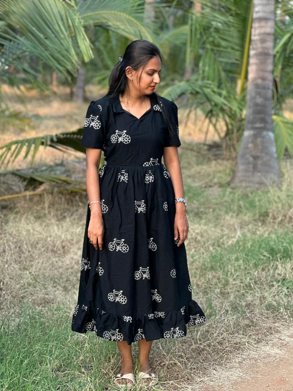 Classic Black Cotton Maxi - Image 2