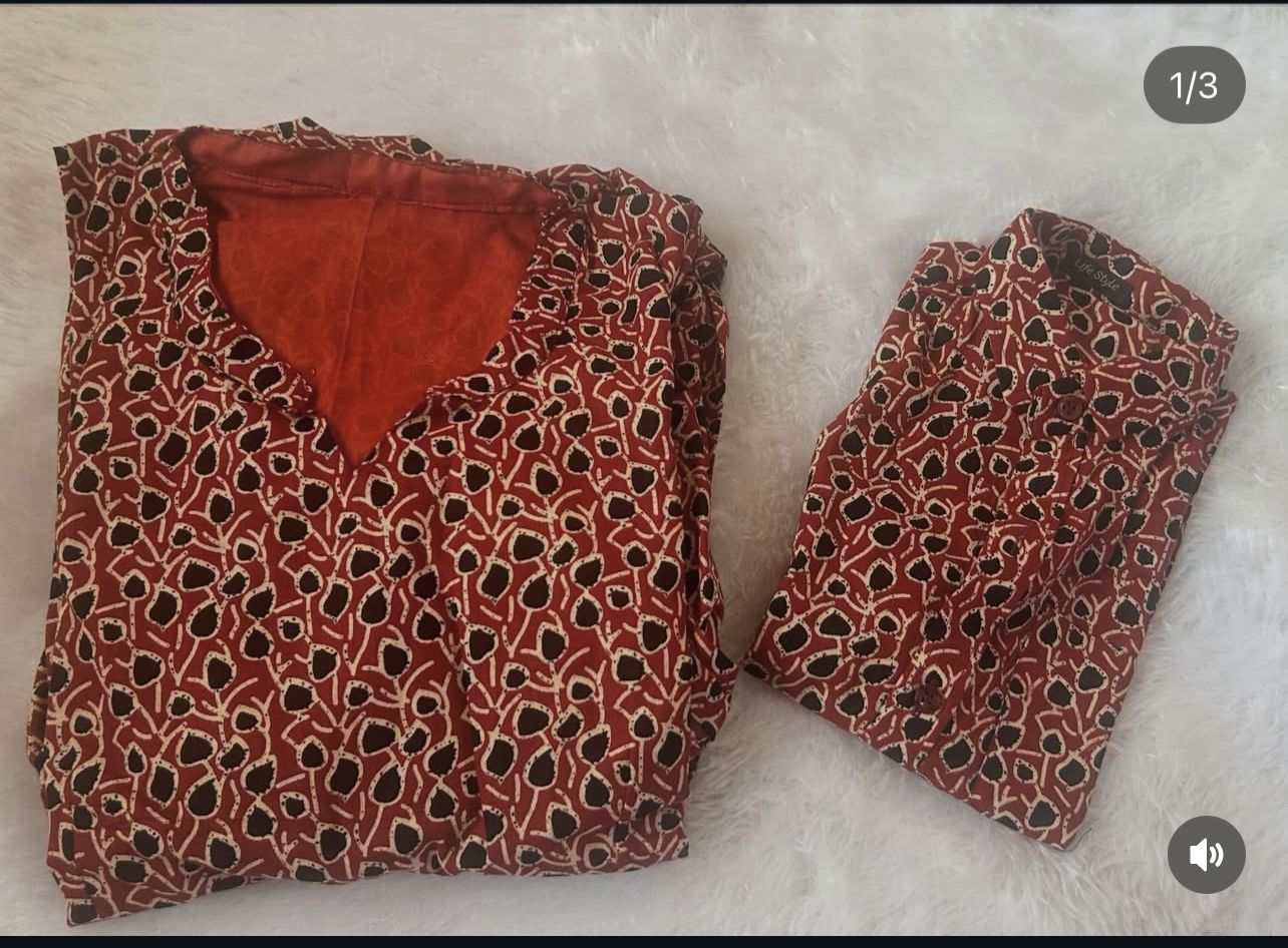 Maroon cotton maxi dress - Image 2