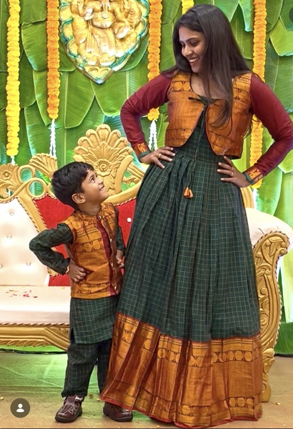 NP04 Narayanpet Checked Maxi - Image 3